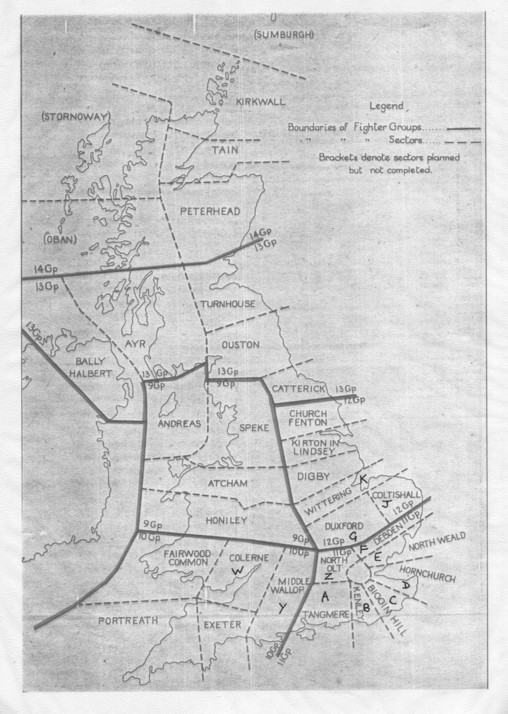 1940s Fighter Group boundaries